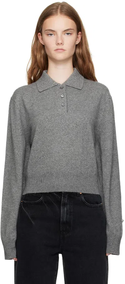 Recto Gray Ophelia Shimmer Polo In Grey