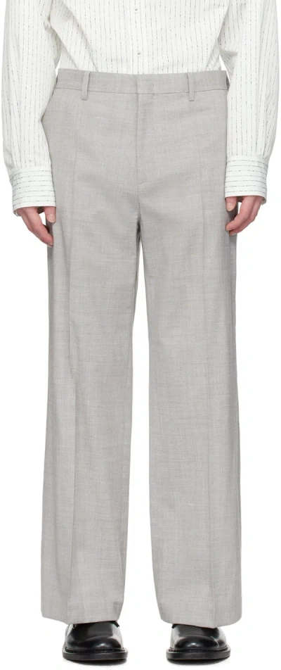 Recto Gray Valerio Trousers In Light Grey