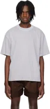 Recto Gray Vintage Washed Cotton T-shirt In White