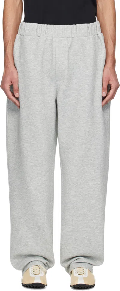 Recto Gray Wide Banding Loose Fit Sweatpants In Mg