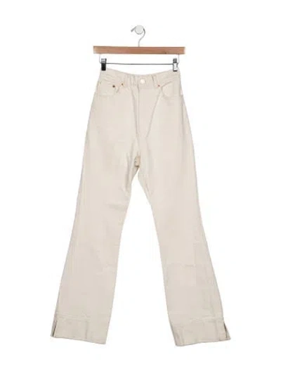 Pre-owned Recto High-rise Flared Jeans In Neutral