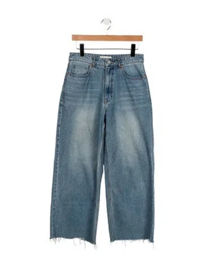 Pre-owned Recto High-rise Wide Leg Jeans In Blue
