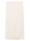 Recto Long Front-slit Skirt In Neutrals