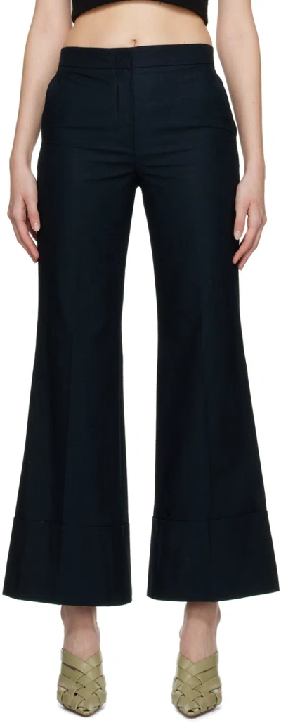 Recto Navy 70s Bohemian Trousers