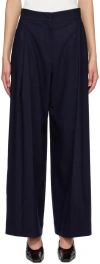Recto Navy Corte Trousers In Dark Navy