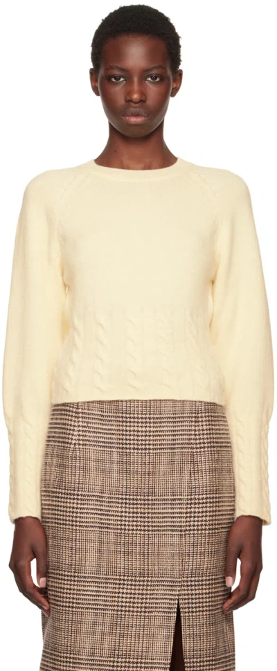 Recto Off-white Brushed Wool Sweater In Cream