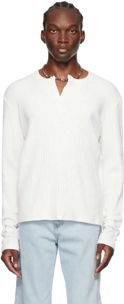 Recto Off-white Patch Henley In Off White