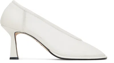 Recto Off-white Poppy Rounded Toe Heels In Off White