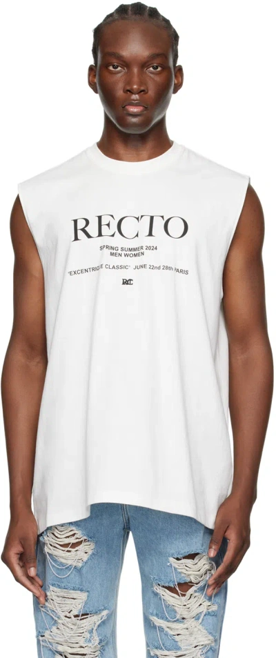 Recto Off-white Printed Tank Top In Off White