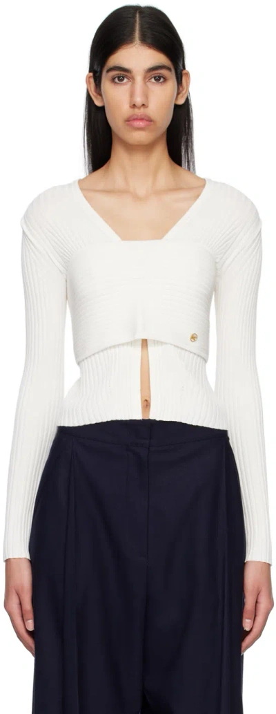 Recto Off-white Two-way Cardigan In Off White