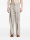 Recto Pleated Wide-leg Trousers In Neutral
