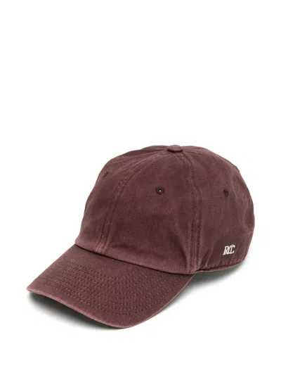 Recto Rc Logo Vintage Washing Ball Cap In Red