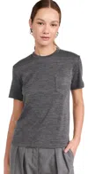 RECTO RECREATION WOOL JERSEY T-SHIRT MELANGE GREY