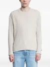 Recto Ribbed Knit Sweater In Neutral