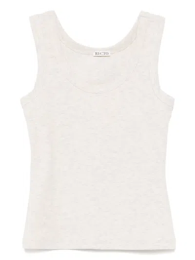 Recto Scoop-neck Tank Top In Grau