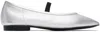 Recto Silver Katharina Ballerina Flats In Silver