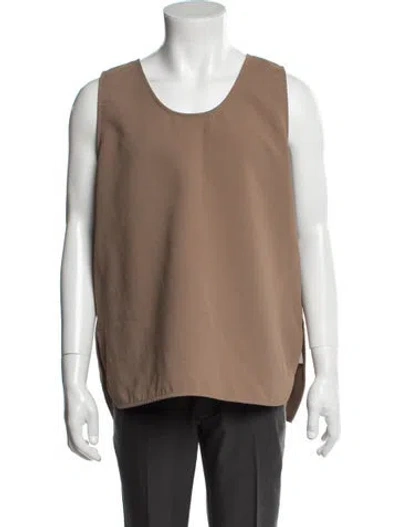 Pre-owned Recto Sleeveless Top In Brown