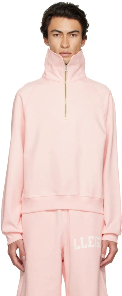 Recto Ssense Exclusive Pink Embroidered Sweatshirt In Pk Pink