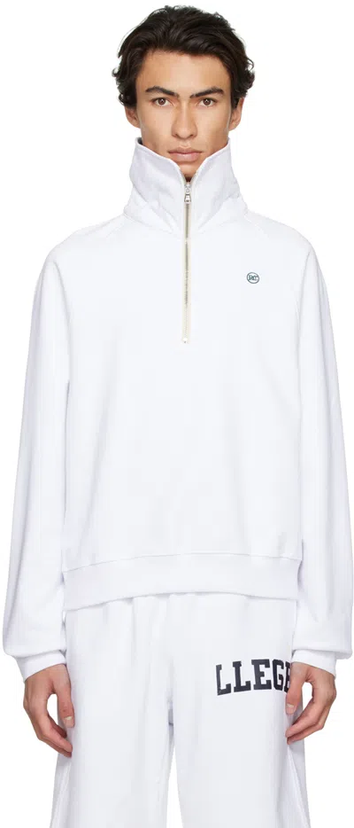 Recto Ssense Exclusive White Embroidered Sweatshirt In Ow Off White