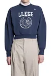 Recto Llege-logo Cropped Sweatshirt In Blue