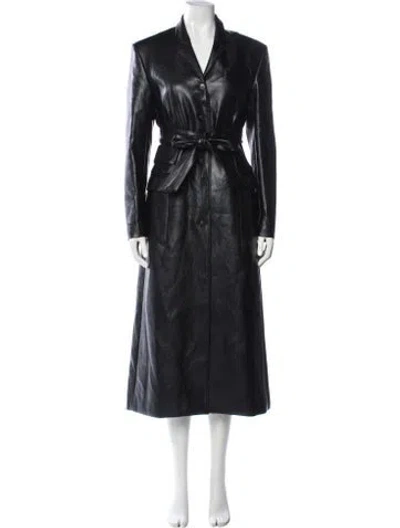 Pre-owned Recto Trench Coat In Black