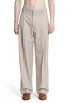 Recto Pleated Wide-leg Trousers In Beige