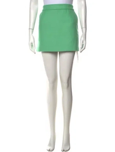 Pre-owned Recto Virgin Wool Mini Skirt In Green