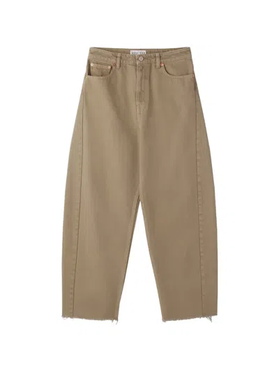 Recto Washed Curved-leg Jeans In Neutral