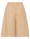 Recto Woman Shorts & Bermuda Shorts Beige Size Onesize Polyurethane In Beige