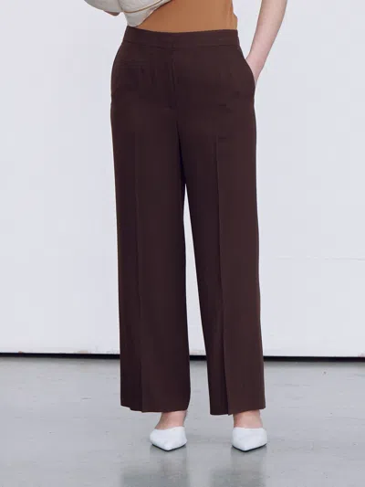 Recto Women Cesare Straight Fit Pants In Brown