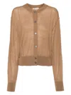Recto Wool Cardigan In Brown