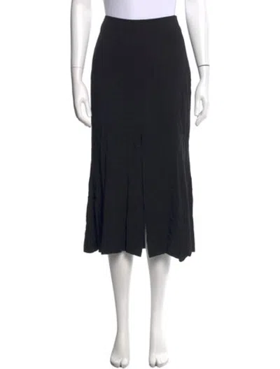 Pre-owned Recto Wool Midi Length Skirt In Black