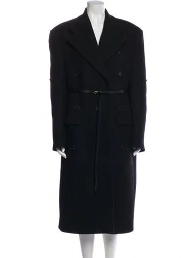 Pre-owned Recto Wool Peacoat In Black