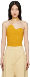 Recto Yellow Asymmetric Camisole In Mustard