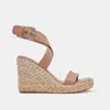 Recurate Aldona Wedges Cafe Leather - Re:vita