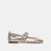 Recurate Arora Ballet Flats Platinum Distressed Leather - Re:vita