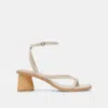 Recurate Banita Wide Sandals Ivory Leather - Re:vita