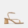 Recurate Banita Wide Sandals Lt Natural Raffia - Re:vita