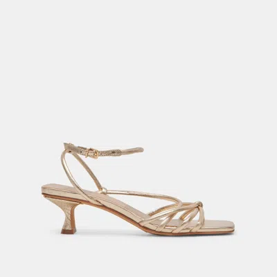 Recurate Bev Heels Gold Metallic Leather - Re:vita