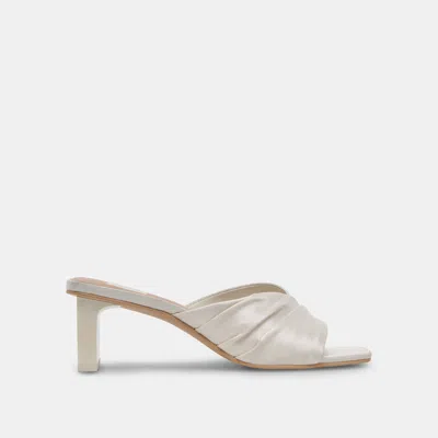 Recurate Carlan Heels Off White Silk - Re:vita