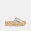 Recurate Chavi Sandals Light Gold Metallic Leather - Re:vita