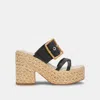 Recurate Edwina Heels Onyx Raffia - Re:vita