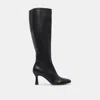 Recurate Gyra Wide Calf Boots Black Leather - Re:vita In Animal Print