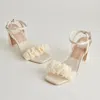 Recurate Iesha Heels Ivory Leather - Re:vita
