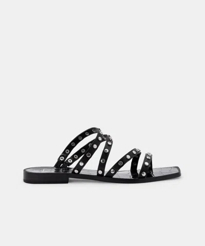 Recurate Izabel Studded Sandals Black Stella - Re:vita