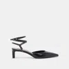 Recurate Loklyn Stud Heels Midnight Crinkle Patent - Re:vita