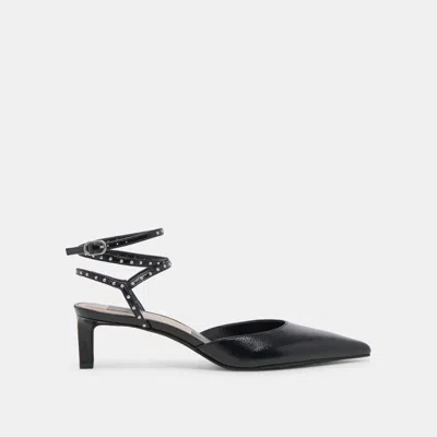 Recurate Loklyn Stud Heels Midnight Crinkle Patent - Re:vita