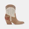 Recurate Loral Booties Taupe Multi Suede - Re:vita