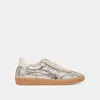 Recurate Notice Sneakers Silver Distressed Leather - Re:vita