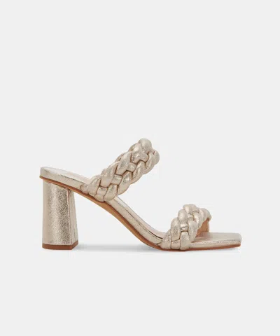 Recurate Paily Heels Light Gold Metallic Stella Suede - Re:vita
